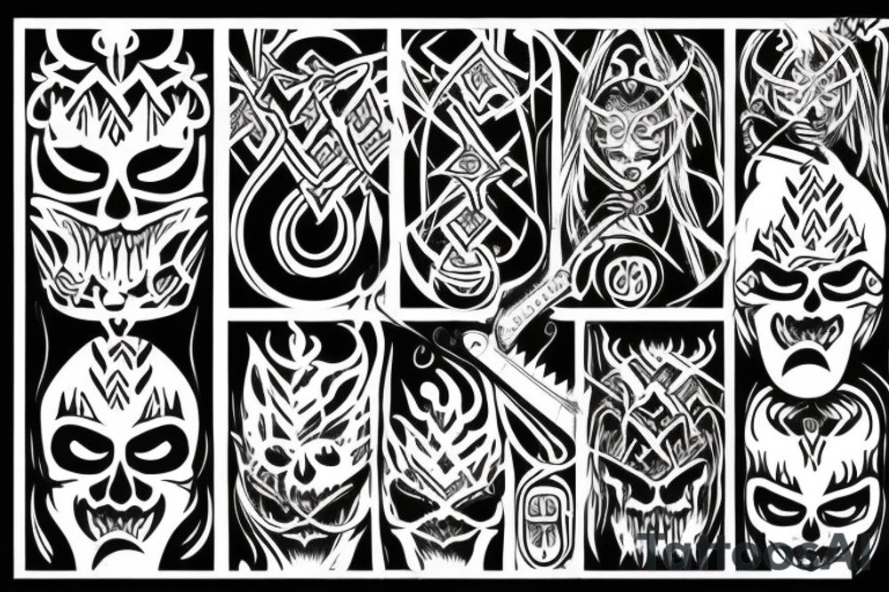 black metal tattoo idea
