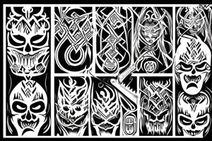black metal tattoo idea