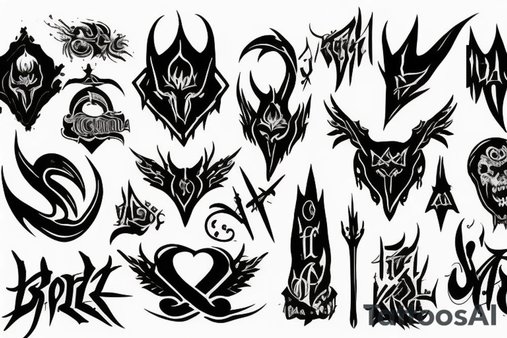 black metal tattoo idea