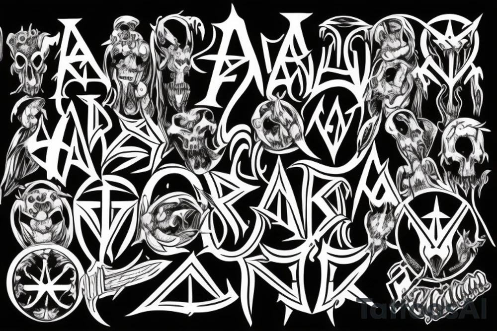 black metal tattoo idea