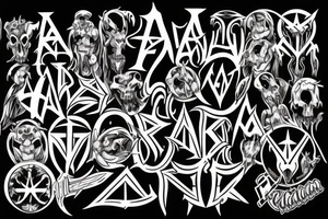 black metal tattoo idea