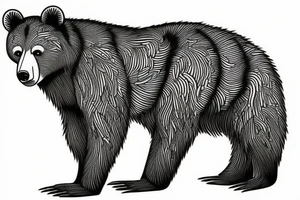 a mother bear and a cub tattoo idea