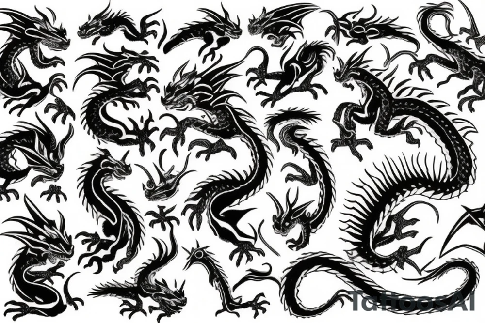 Dragon head tattoo idea