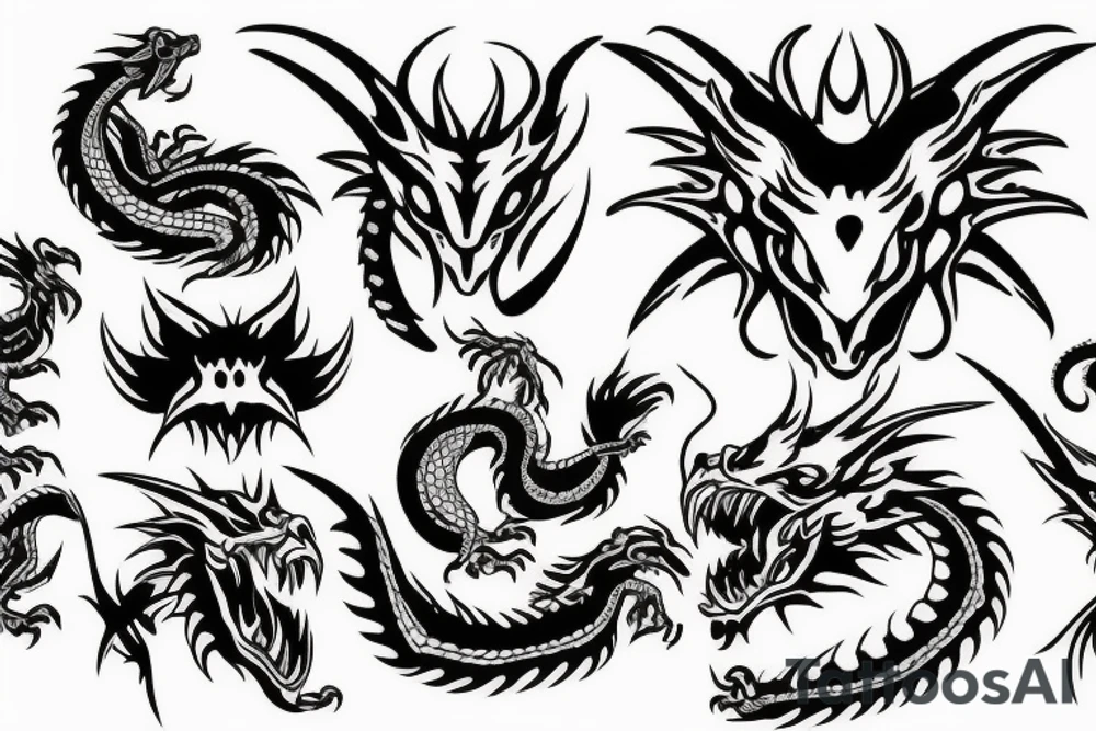 Dragon head tattoo idea