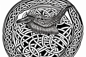 Arm sleeve of a celtic cross, a raven, a rose, and scythe with a whale shark tattoo idea
