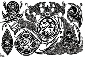 sleep token rune destiny tattoo idea