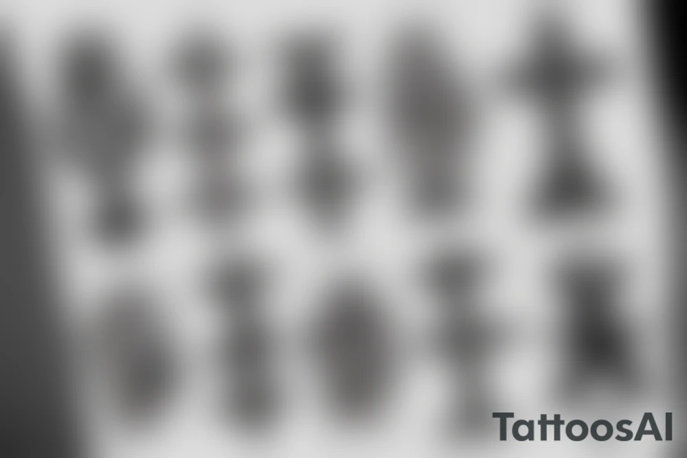 Cross with shadow and roman numerals tattoo idea