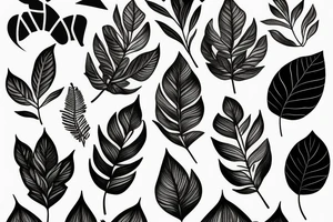 leaves tattoo idea