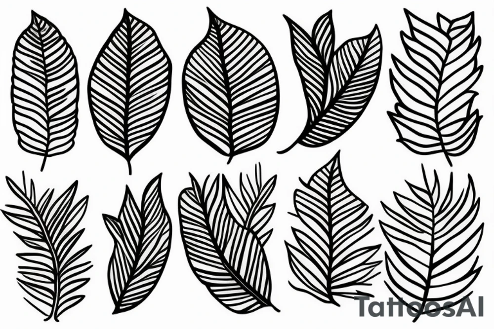 leaves tattoo idea