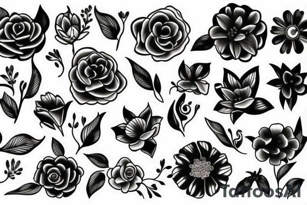 flowers tattoo idea