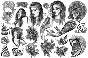 N with aquarius tattoo idea