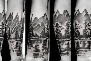 Mountains, Nature and growth tattoo idea