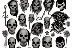 Scary Grim reaper tattoo idea
