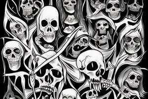 Scary Grim reaper tattoo idea