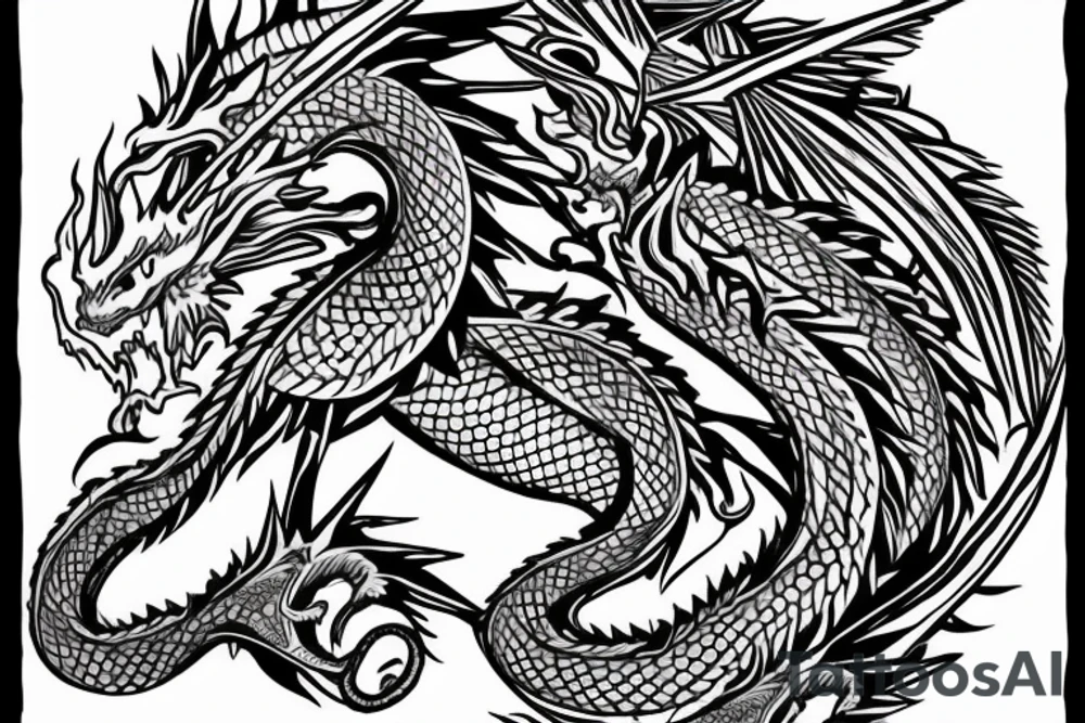 tattoo of a dragon wrapped around the arm from the hand to the neck tattoo idea