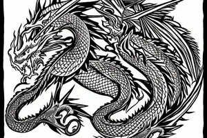 tattoo of a dragon wrapped around the arm from the hand to the neck tattoo idea