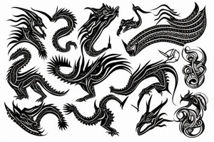 Dragão no braço tattoo idea