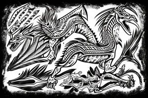 Dragão no braço tattoo idea