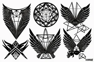 Scared geometry with the fall of icarus tattoo idea