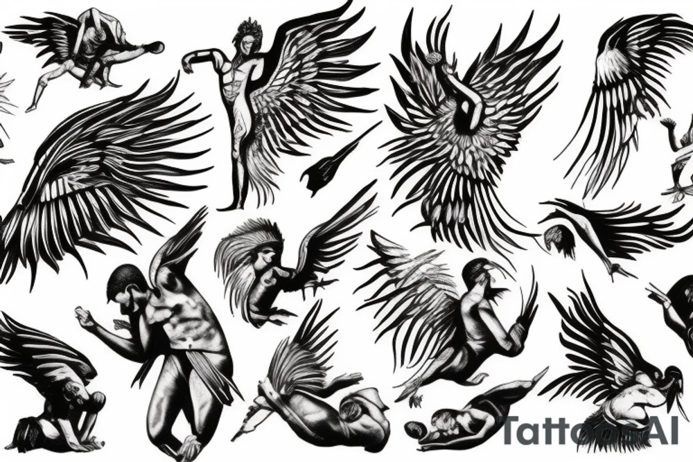 the fall of icarus tattoo idea