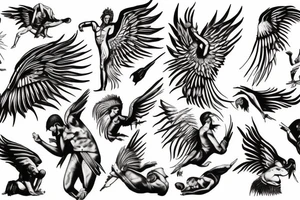 the fall of icarus tattoo idea