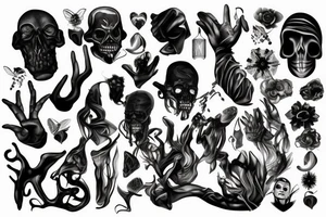 Dark sculptures Smokey tattoo idea