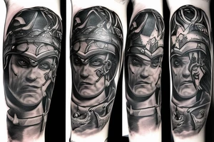 Dark Smokey mythology Odin biking warrior tattoo idea