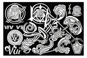 veni, vidi, vici with a trinity knot tattoo idea