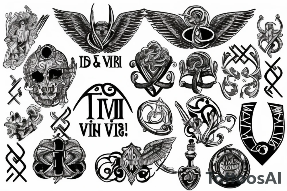 veni, vidi, vici with a trinity knot tattoo idea veni, vidi, vici with a trinity knot tattoo idea