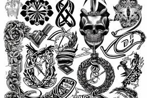 veni, vidi, vici with a trinity knot tattoo idea