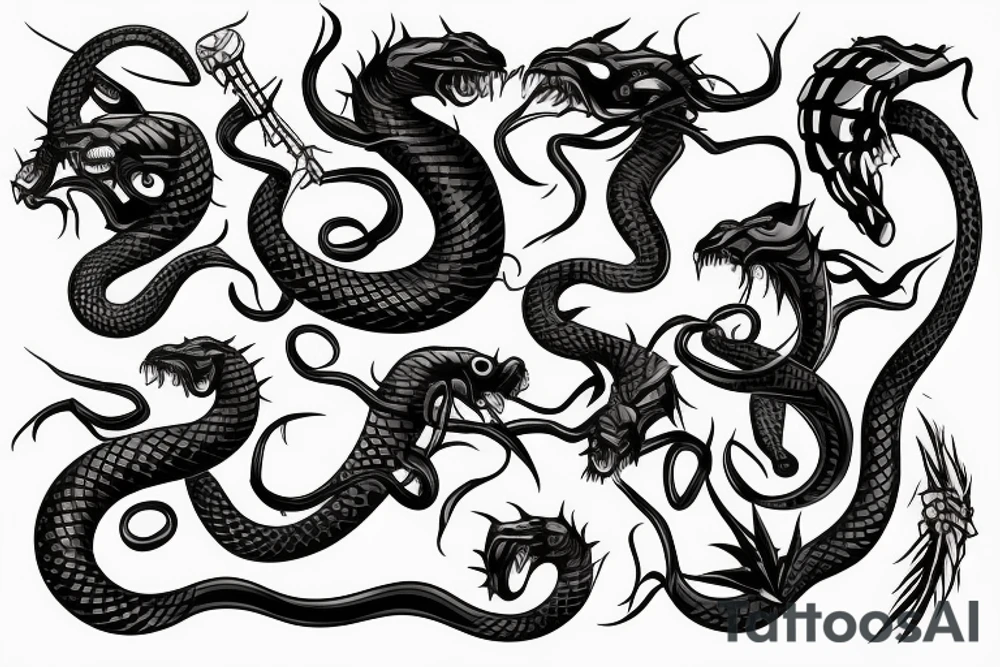The attacking cobra looks very scary tattoo idea