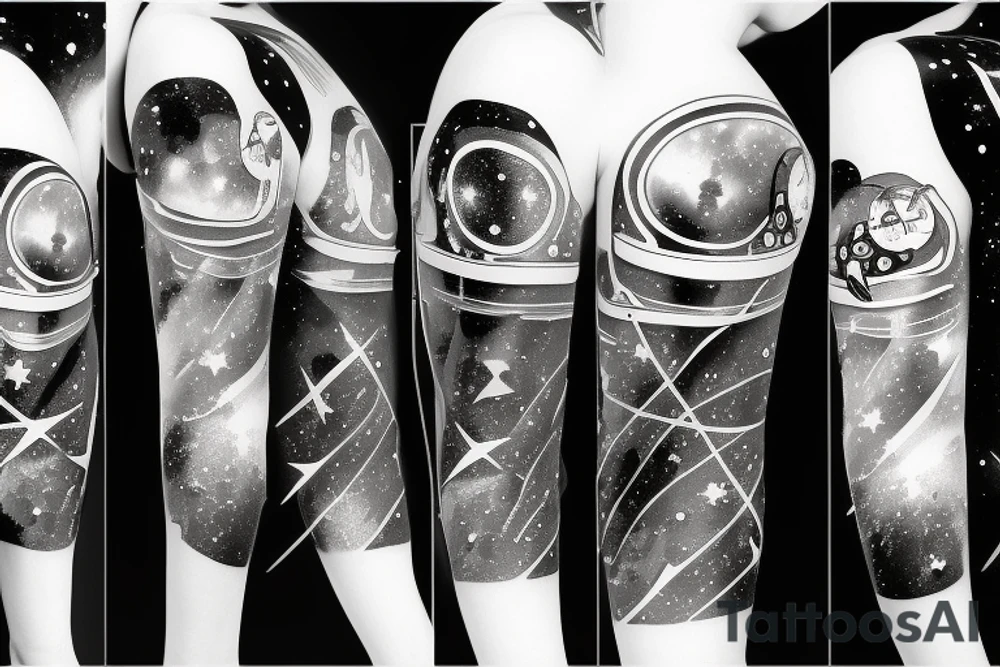 galaxies reflected in astronaut visor, facing camera tattoo idea galaxies reflected in astronaut visor, facing camera tattoo idea