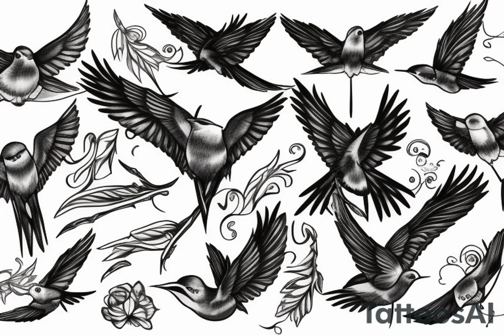 king swallow tattoo idea