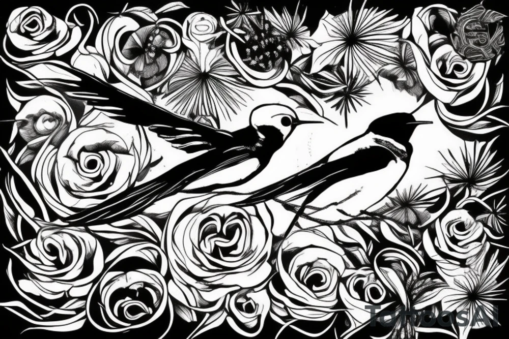 king swallow tattoo idea