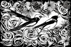 king swallow tattoo idea