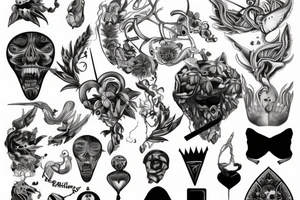 king & swallow tattoo idea