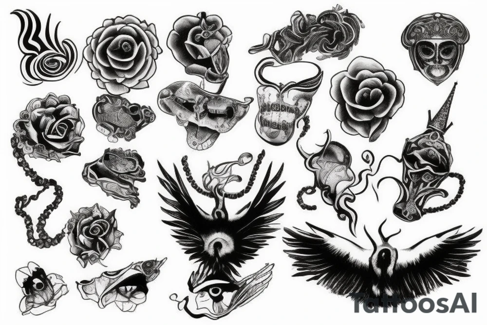 king & swallow tattoo idea