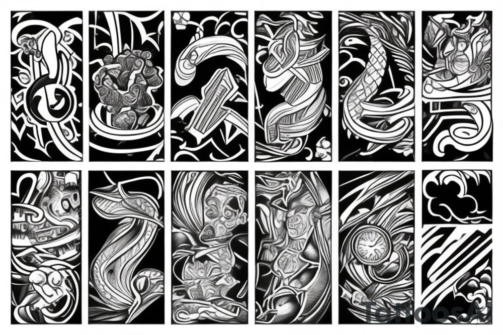 Ecuador Puerto Rico theme tattoo idea