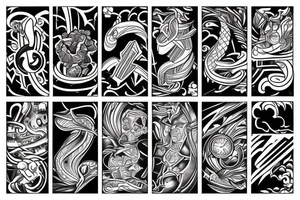 Ecuador Puerto Rico theme tattoo idea
