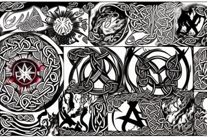 Celtic wiccan fire tattoo idea