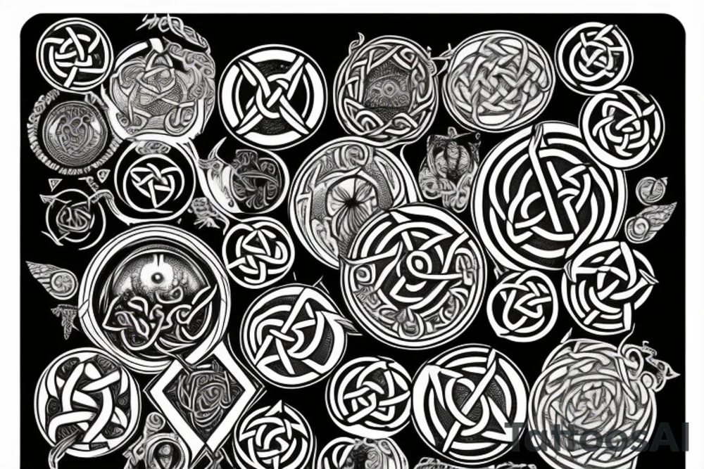 Celtic wiccan fire tattoo idea