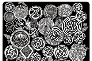 Celtic wiccan fire tattoo idea