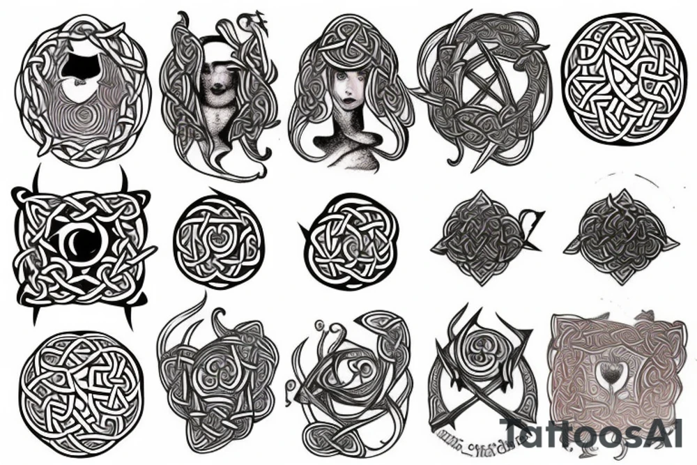 Celtic wiccan fire tattoo idea