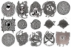 Celtic wiccan fire tattoo idea