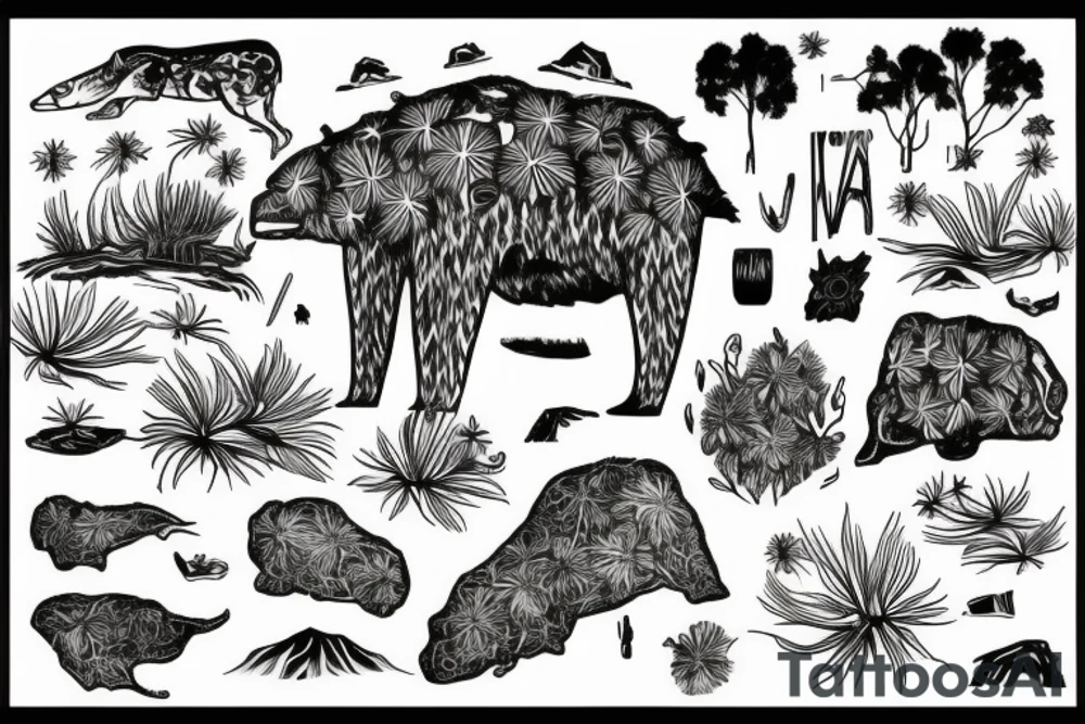 Outback Australia landscape tattoo idea