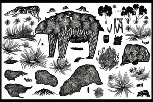 Outback Australia landscape tattoo idea