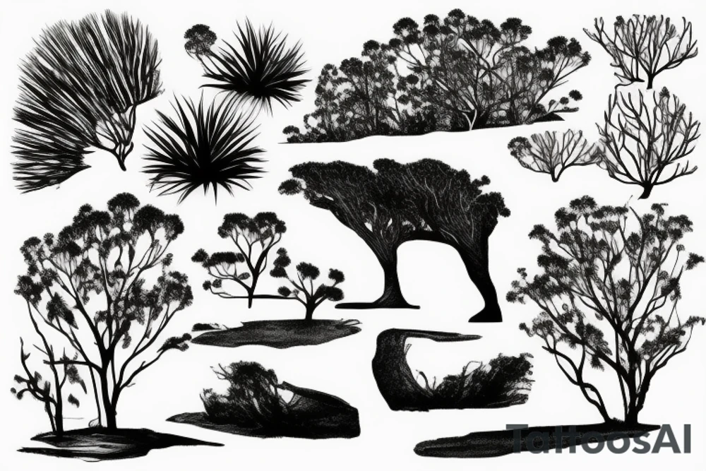 Outback Australia landscape tattoo idea