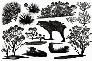 Outback Australia landscape tattoo idea