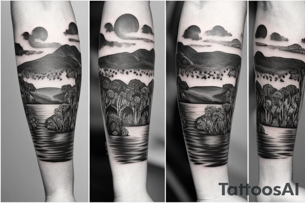 Outback Australia landscape tattoo idea