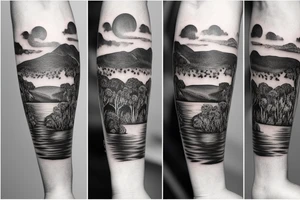 Outback Australia landscape tattoo idea